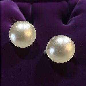Vintage Richelieu Faux Pearl Twist On Earrings